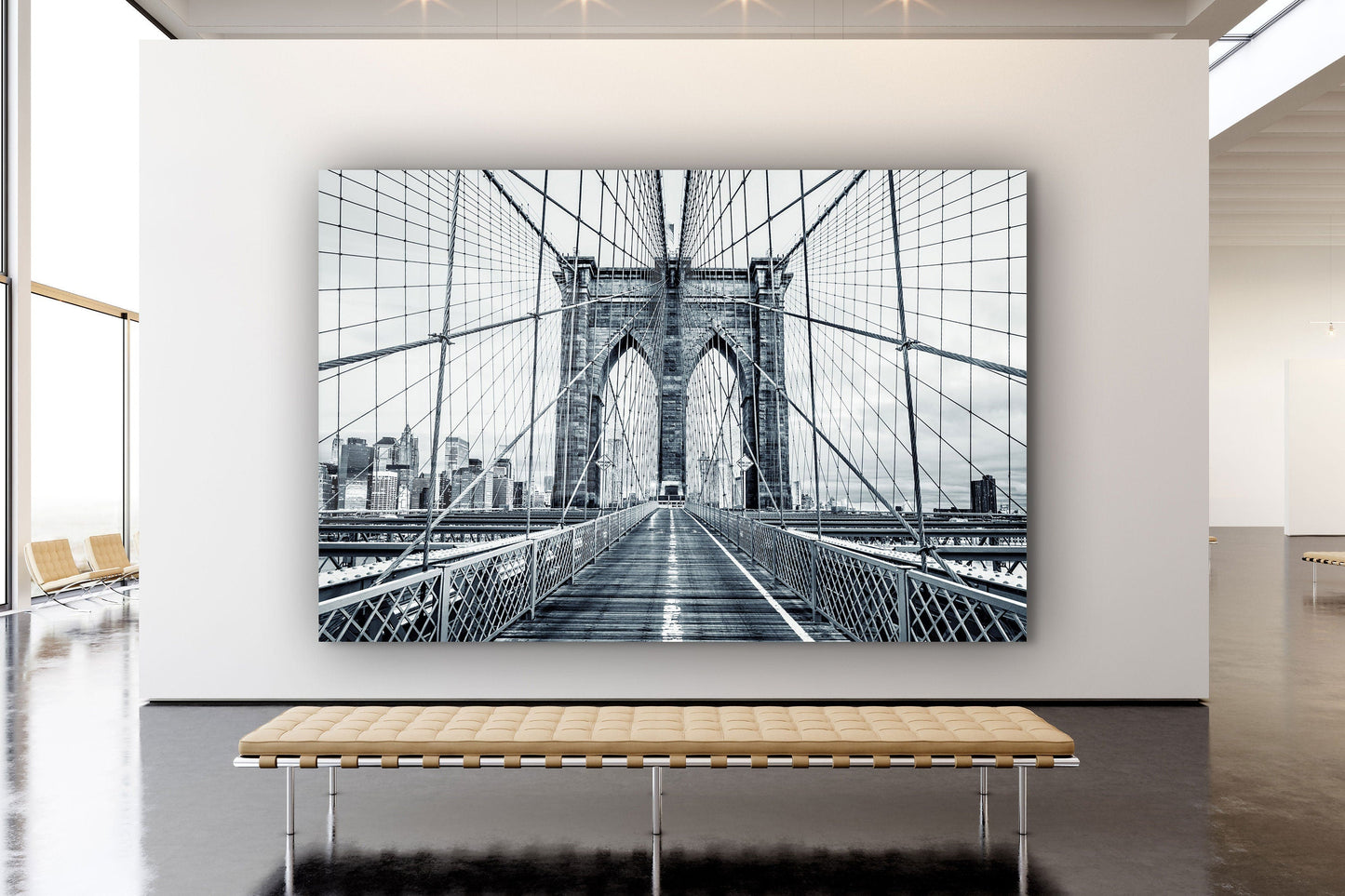 Brooklyn Bridge, Large Glass Wall Art