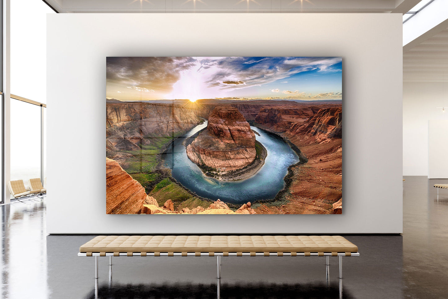 Horseshoe Bent, Large Glass Wall Art
