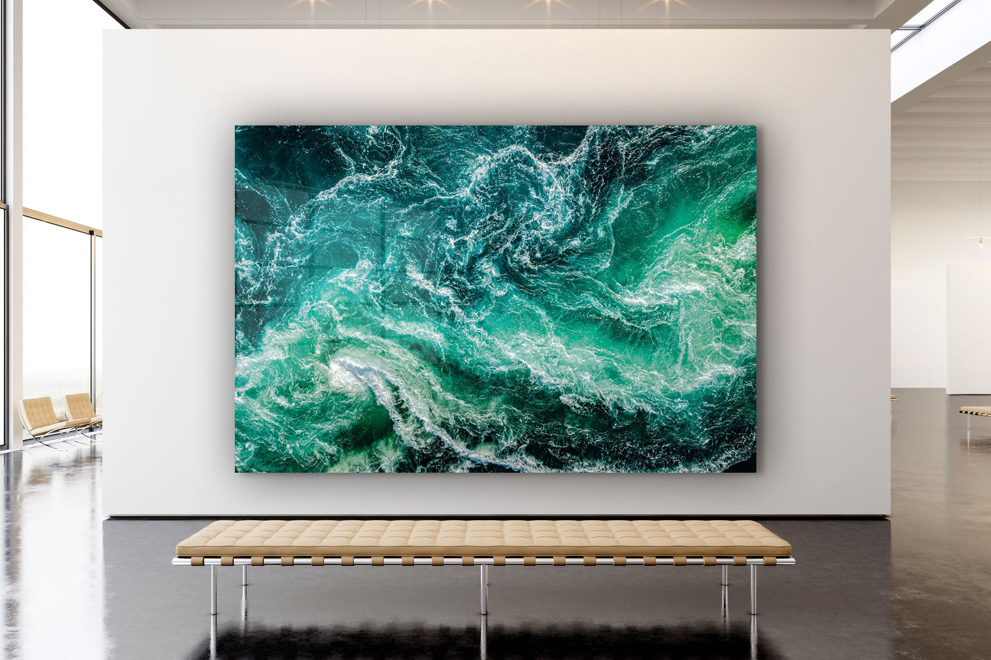 Waves, Large Glass Wall Art