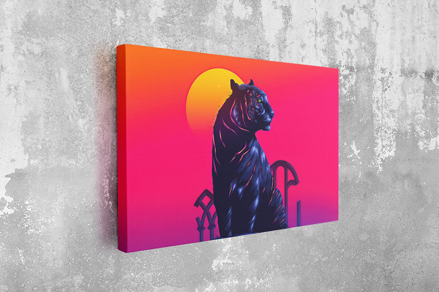 Puma Abstract, Large Glass Wall Art