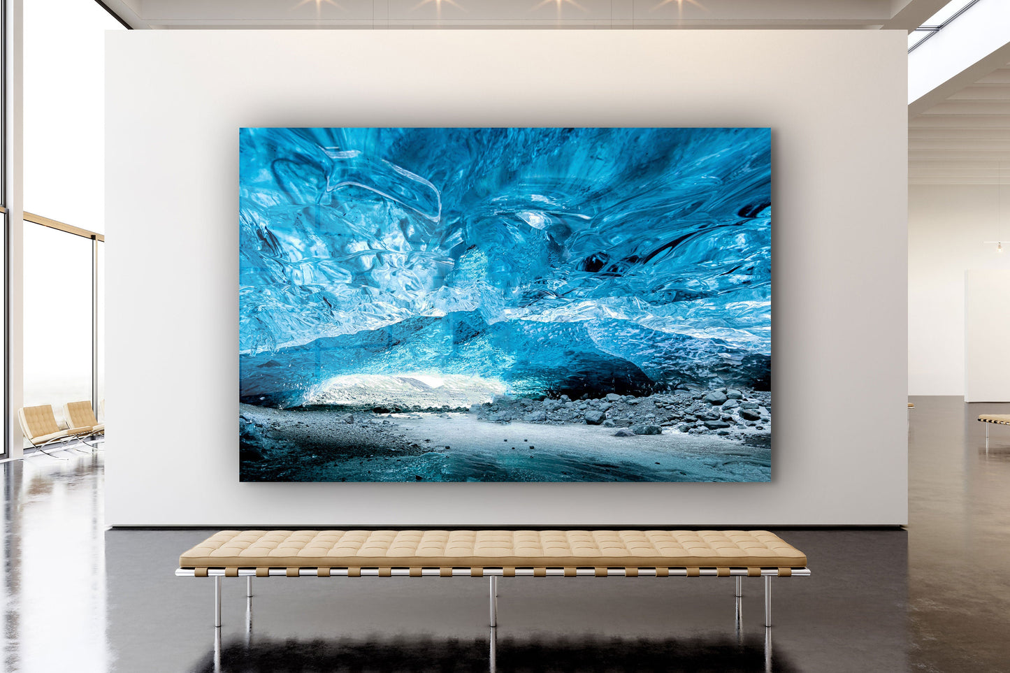 Underwater Cave, Large Glass Wall Art