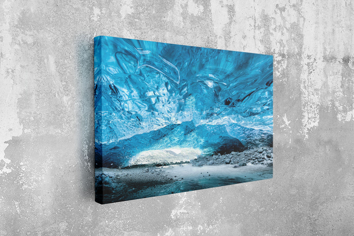 Underwater Cave, Large Glass Wall Art