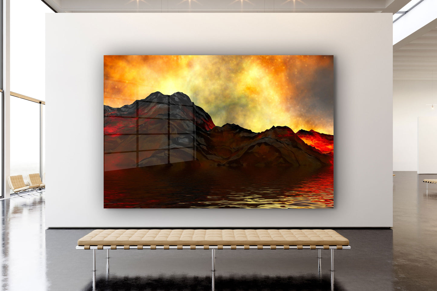 Angry Island, Large Glass Wall Art