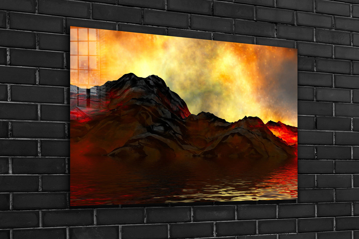 Angry Island, Large Glass Wall Art