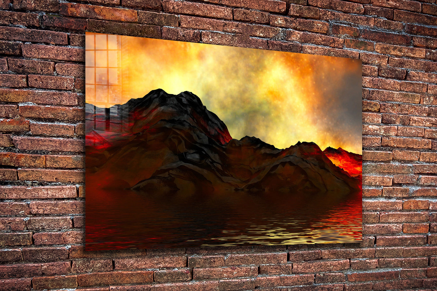 Angry Island, Large Glass Wall Art
