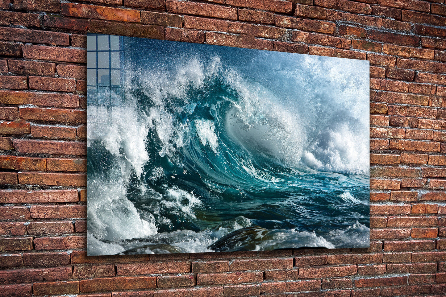 Rough Waves, Large Glass Wall Art