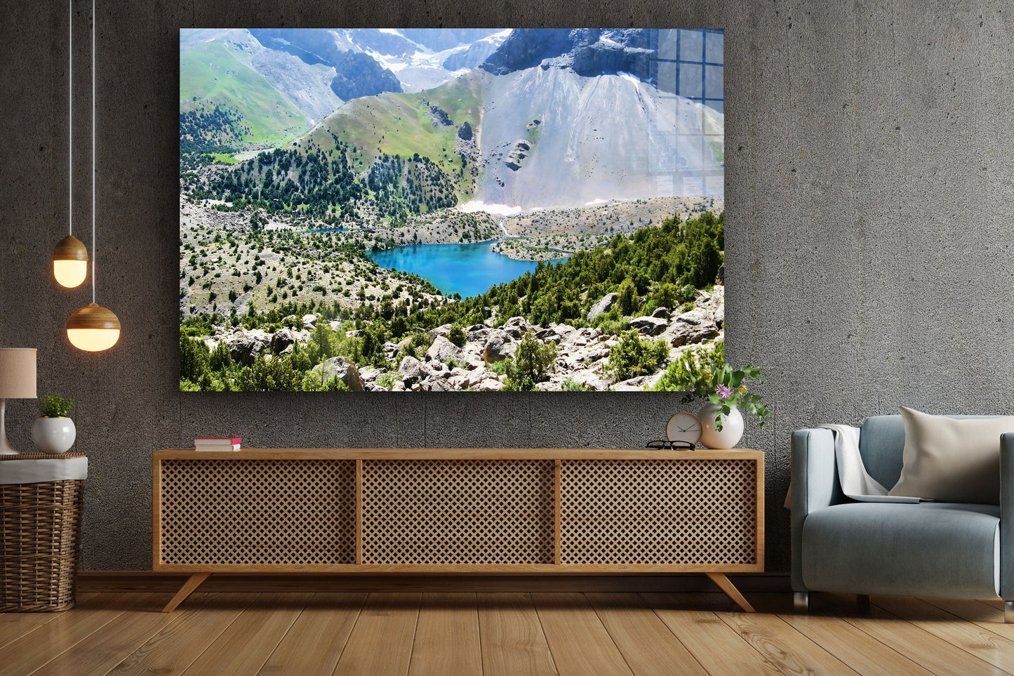 Mountain Large Glass Wall Art