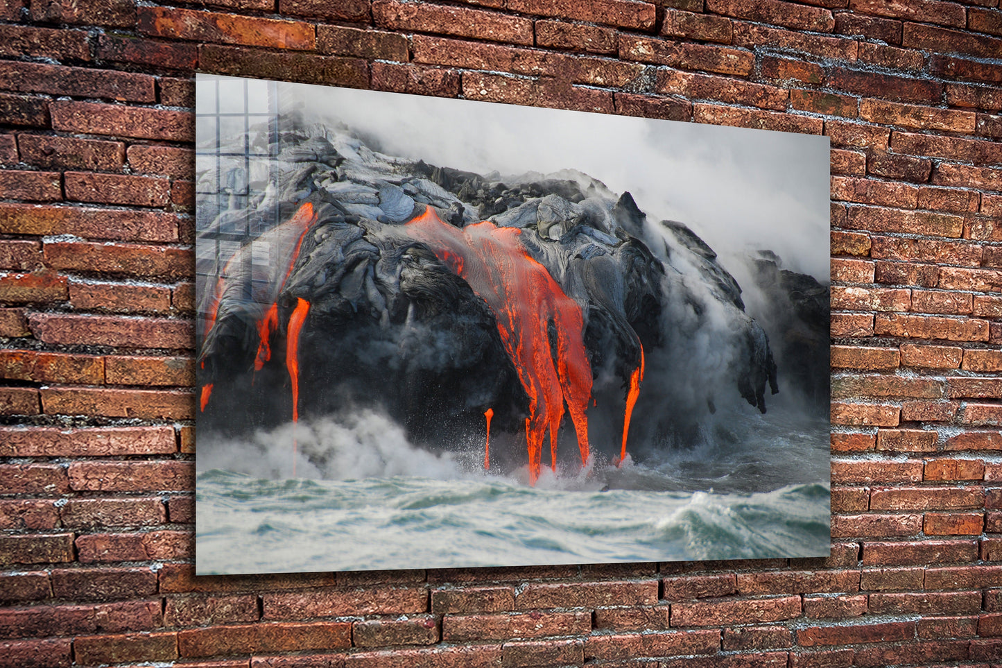 Angry Lava, Large Glass Wall Art