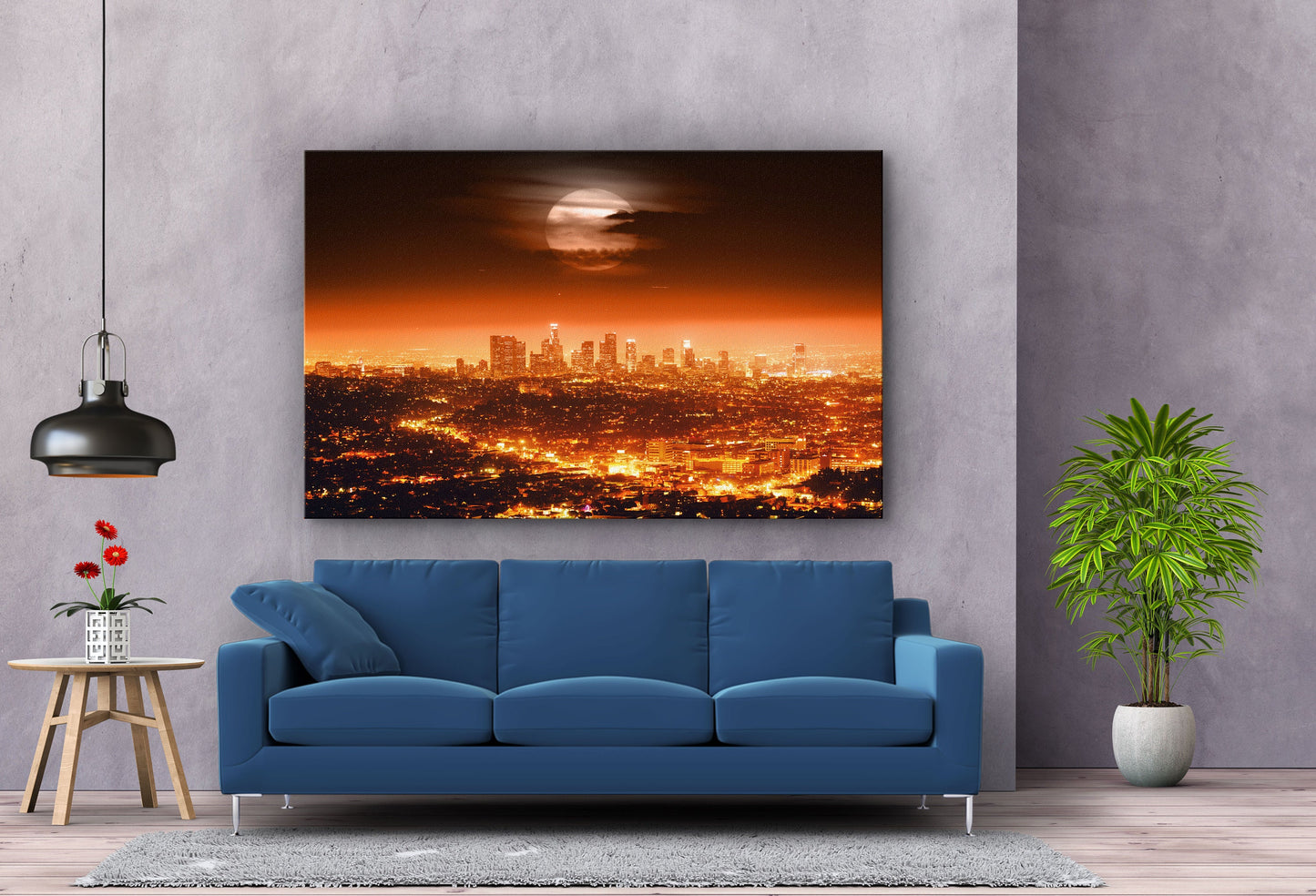 Sunset In The City, Large Glass Wall Art