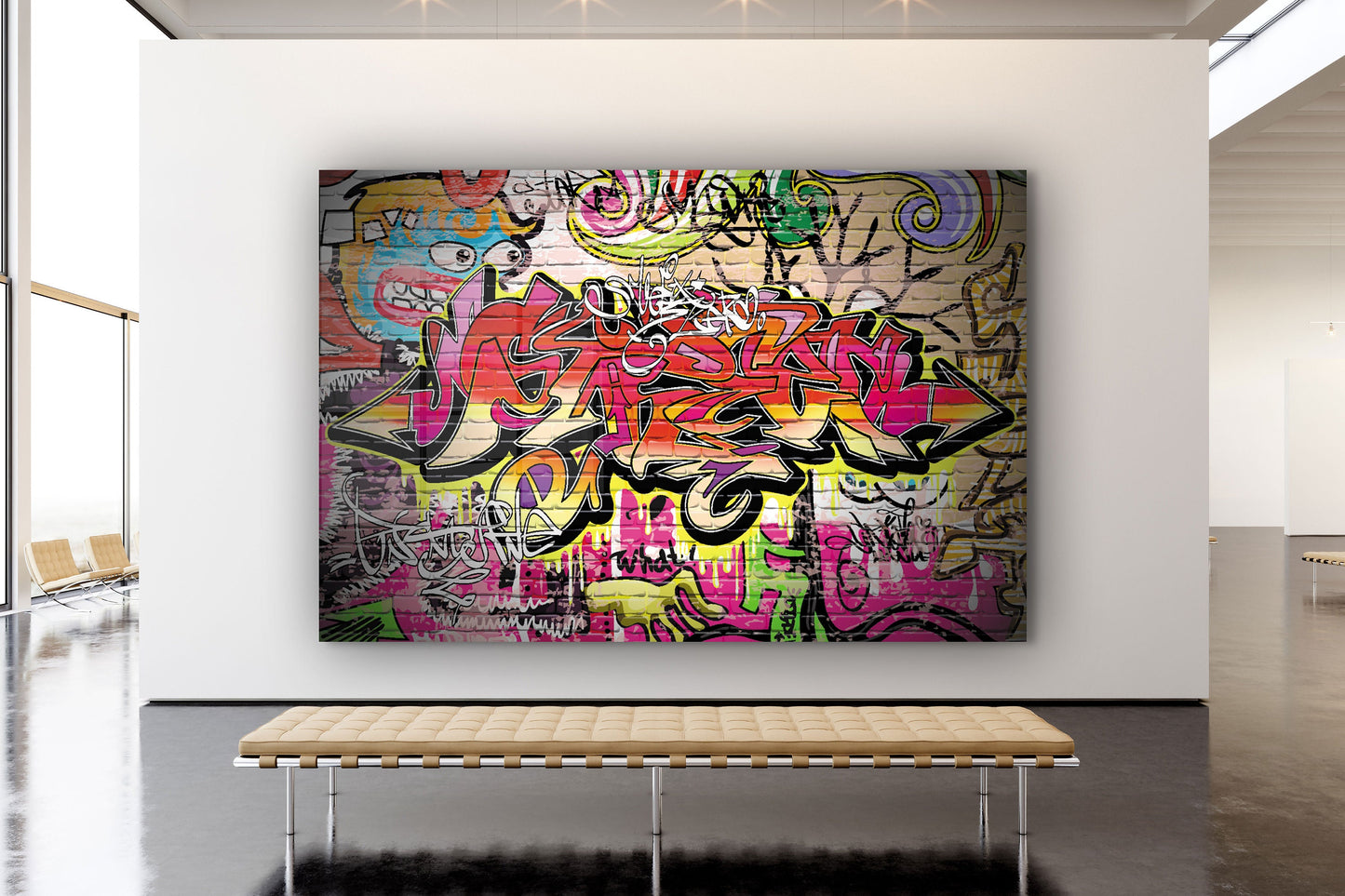 Graffiti Art, Large Glass Wall Art