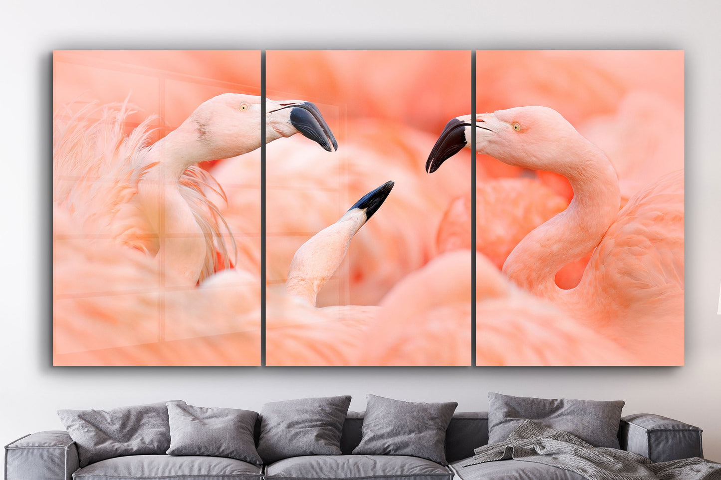 Large Flamingo, Extra Large Glass Wall Art