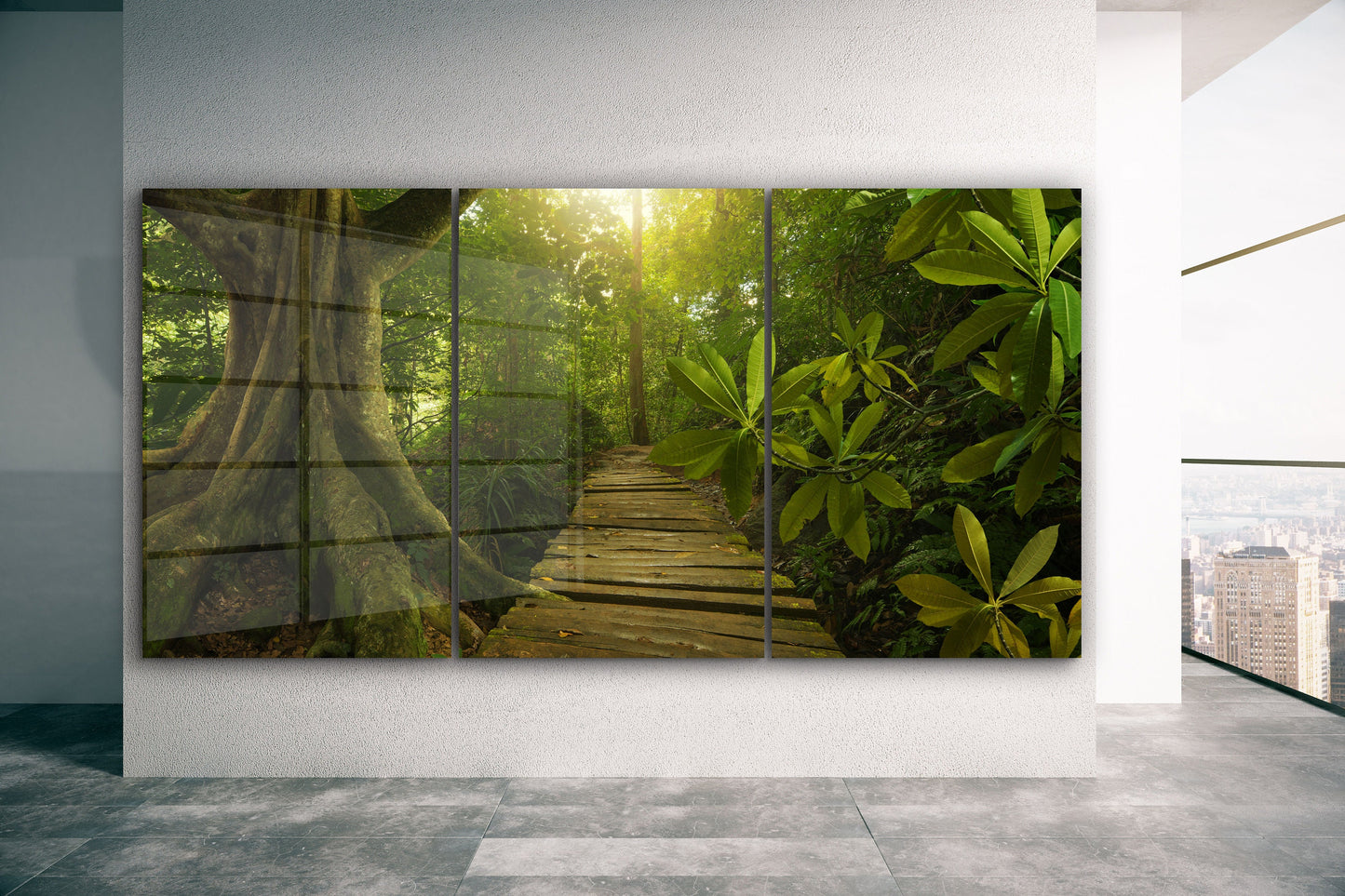 Path in the Forest, Extra Large Glass Wall Art