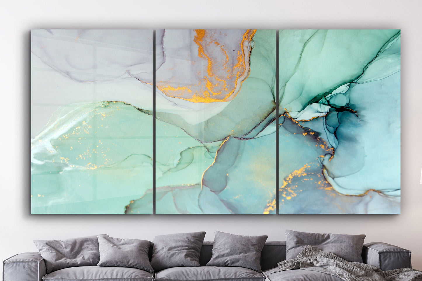 Marble Abstract, Natural Vivid Wall Decor, Large Glass Wall Art