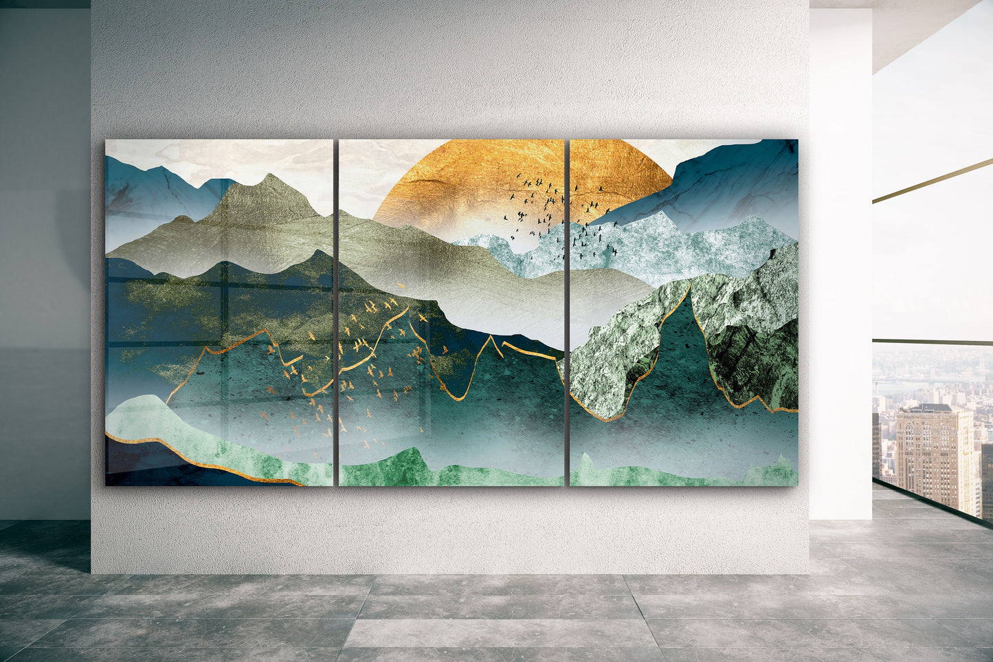 Asian Painting, Large Glass Wall Art