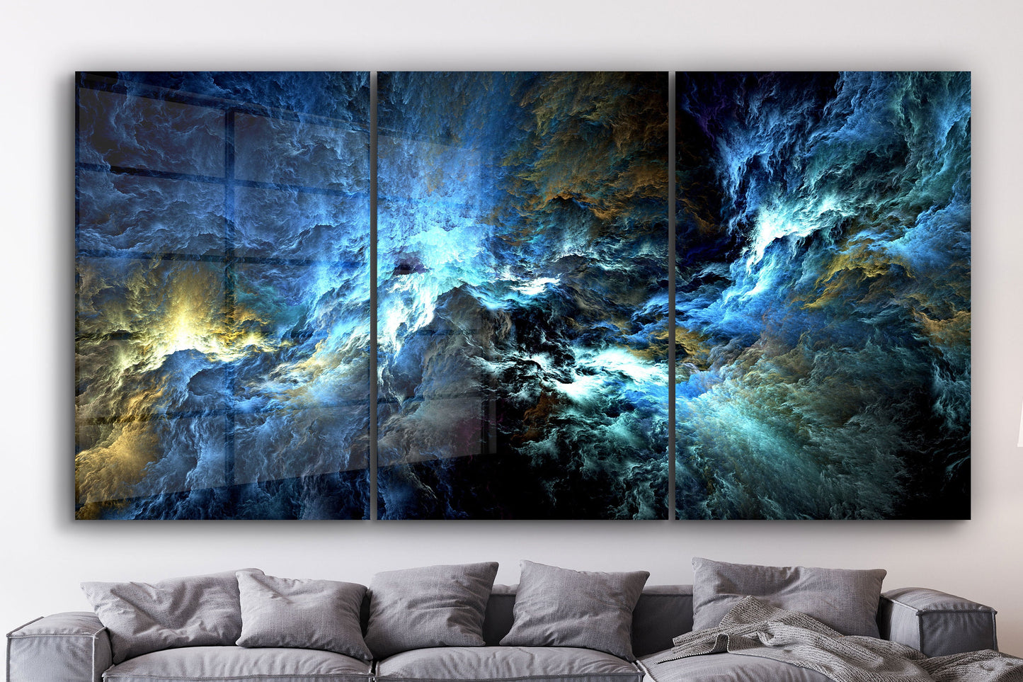 Cosmic Storm Extra Large Glass Wall Art