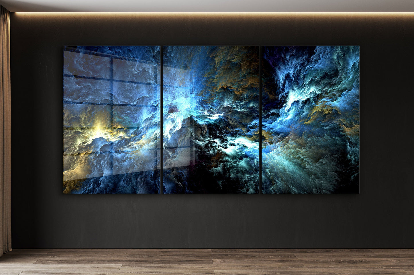 Cosmic Storm Extra Large Glass Wall Art
