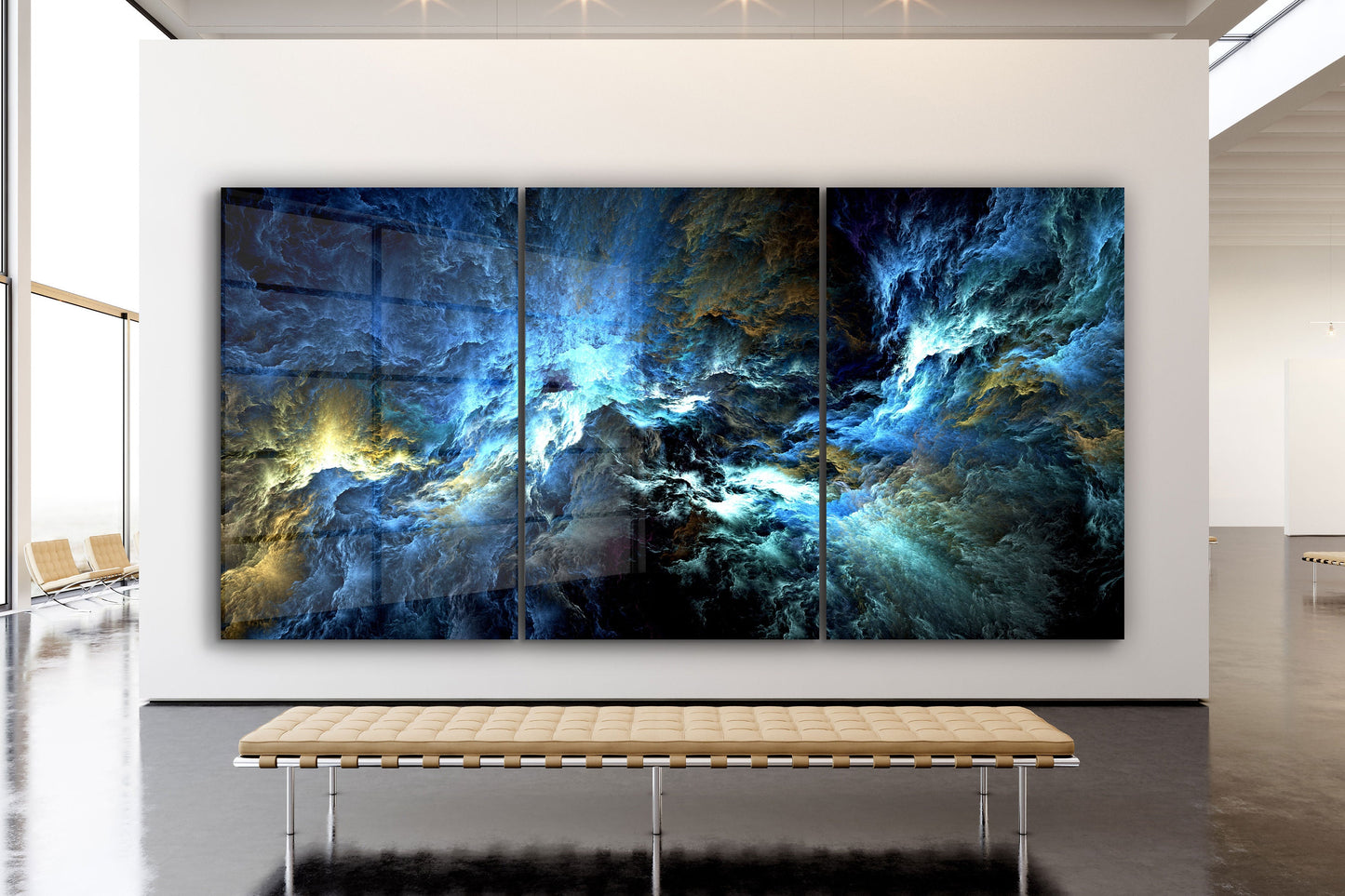 Cosmic Storm Extra Large Glass Wall Art