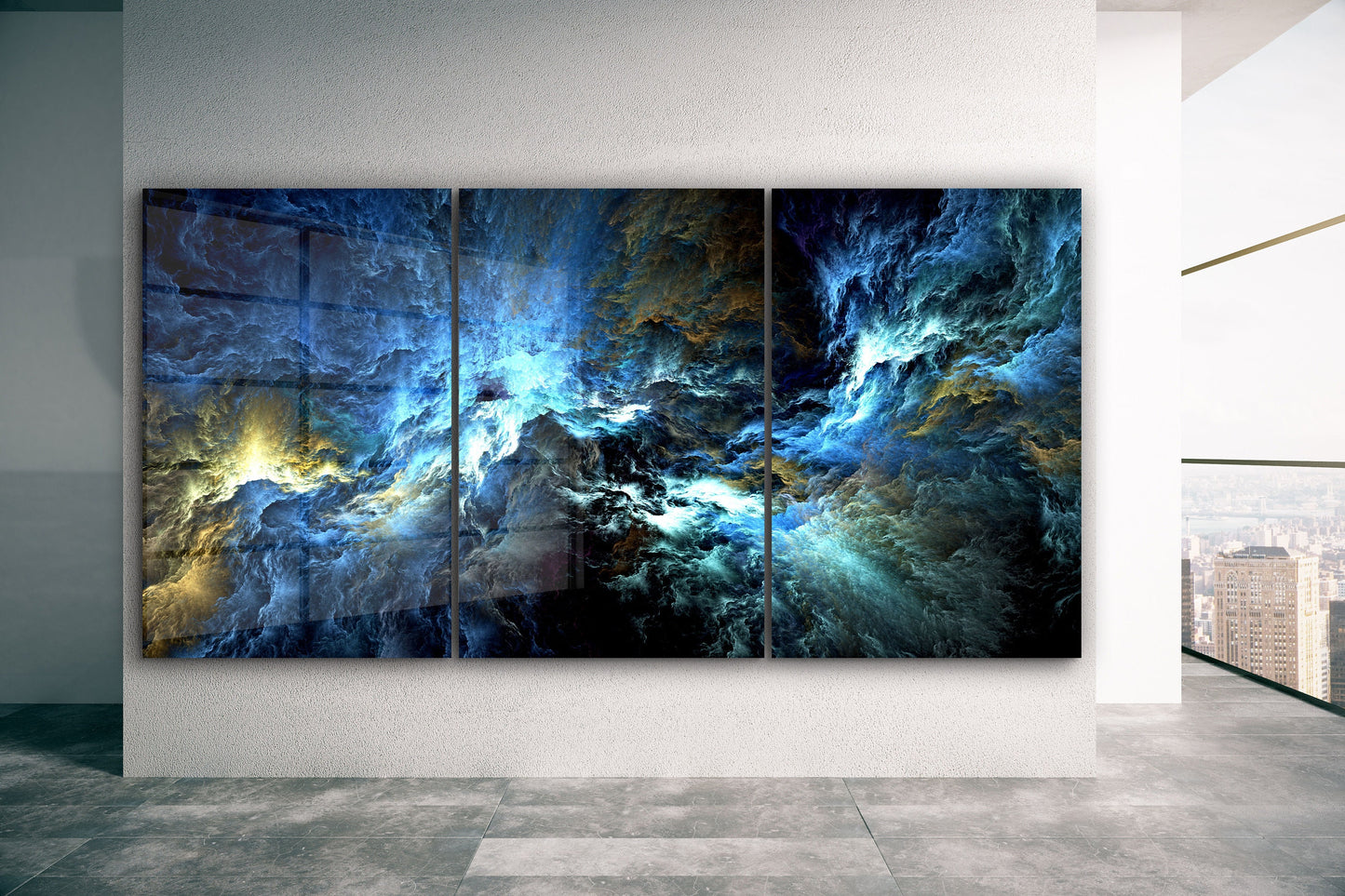 Cosmic Storm Extra Large Glass Wall Art