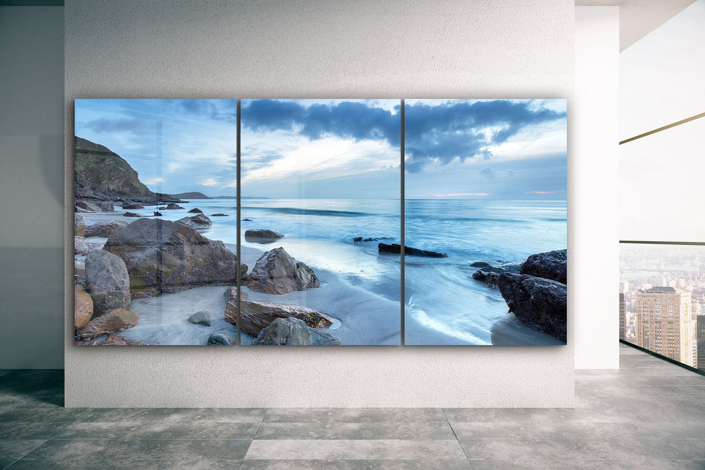 Beach, beach prints Large Glass Wall Art