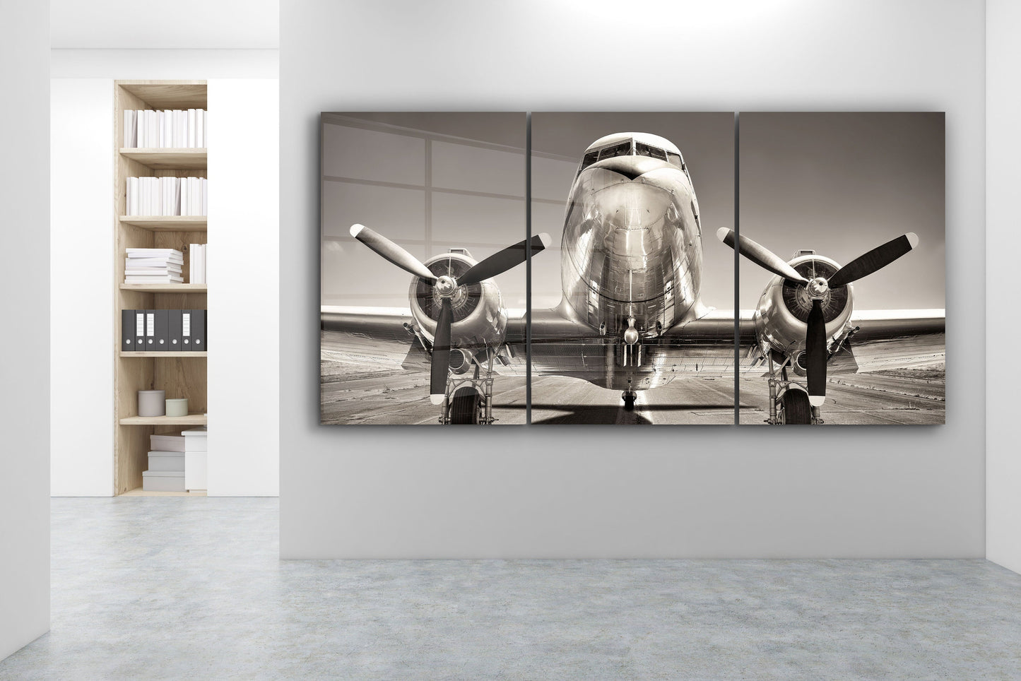 Airplane, Extra Large Glass Wall Art