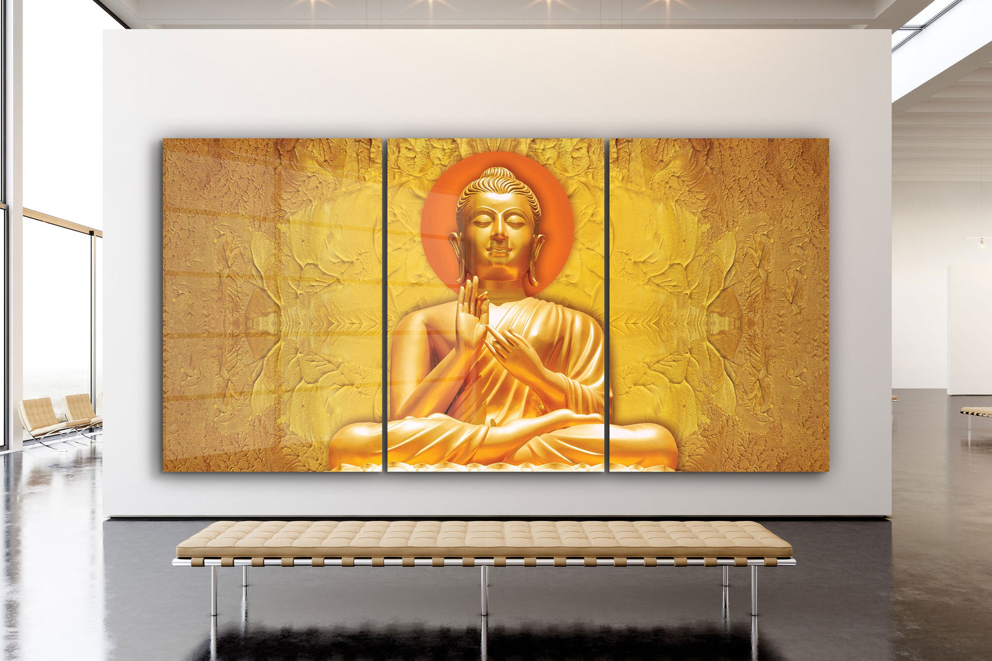 Buddha, Extra Large Glass Wall Art