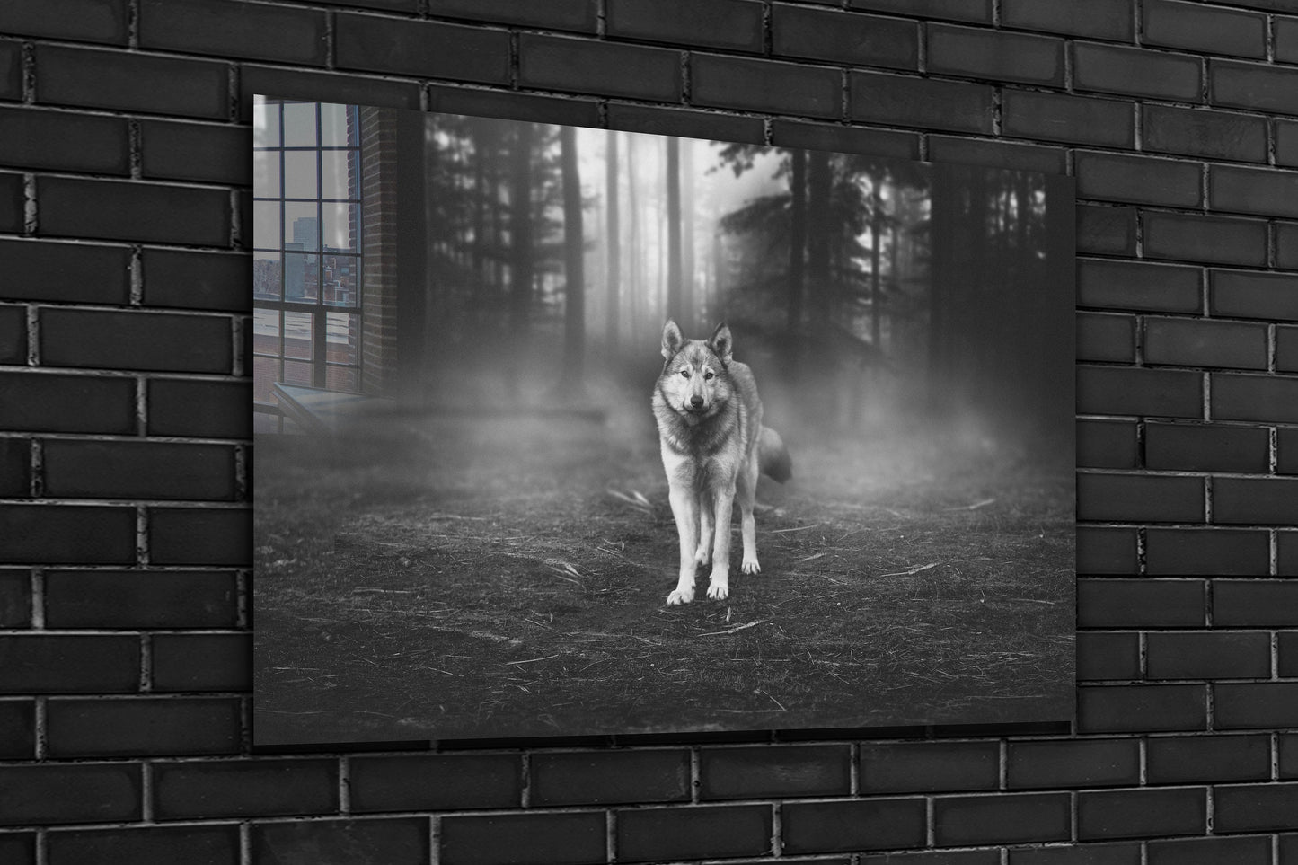 Wolf, Large Glass Wall Art