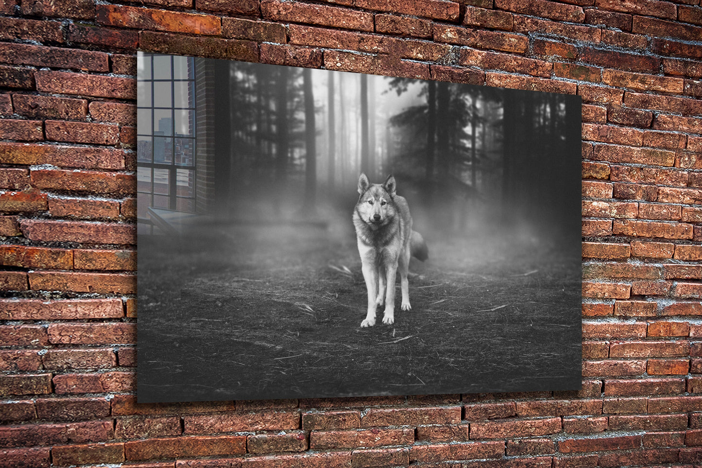 Wolf, Large Glass Wall Art