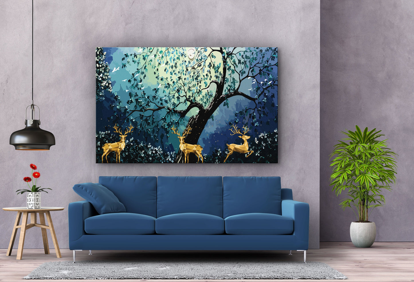 Deer Dreams, Large Glass Wall Art