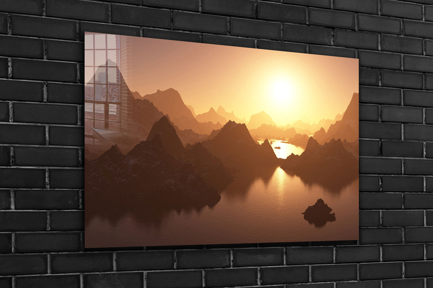 Sunset Bay, Large Glass Wall Art