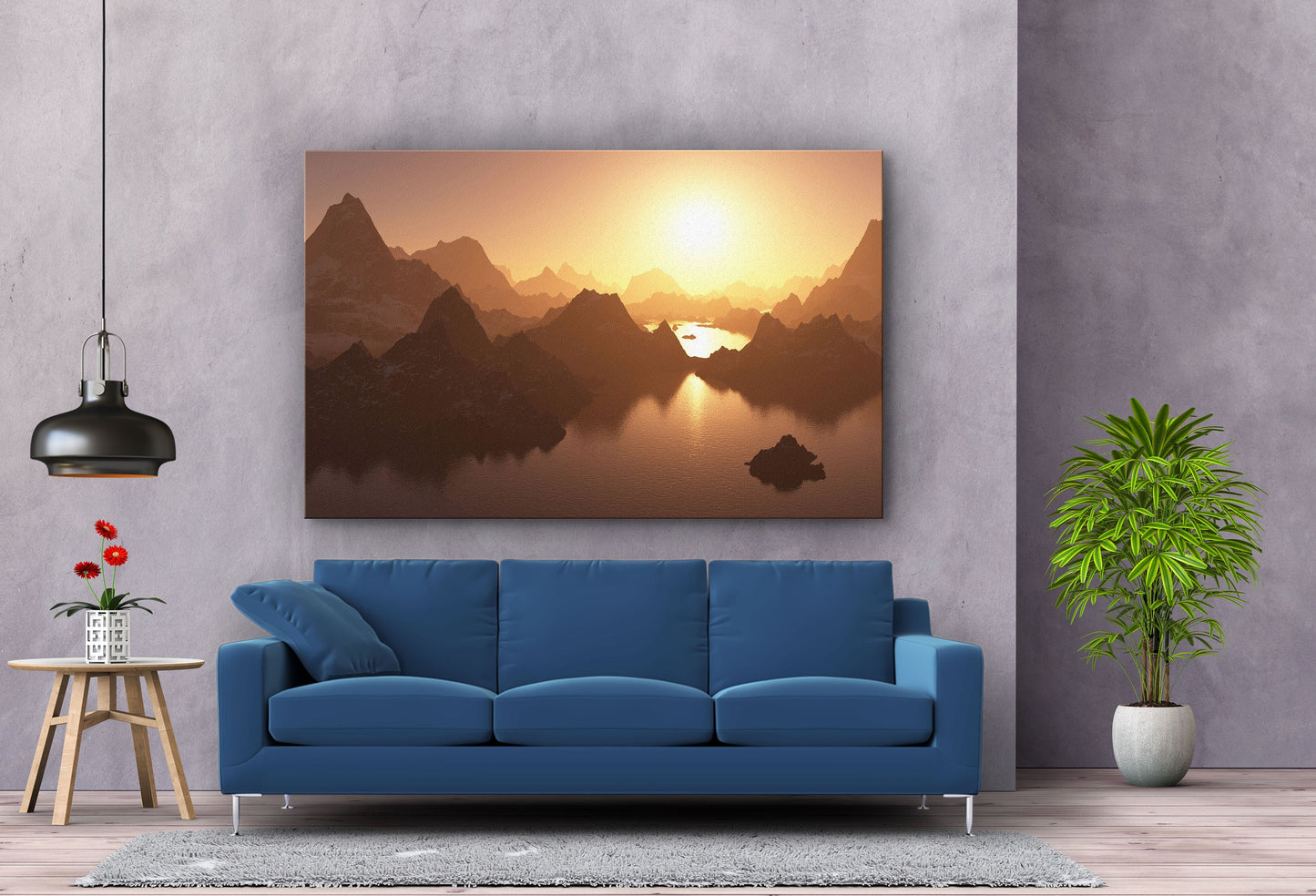 Sunset Bay, Large Glass Wall Art