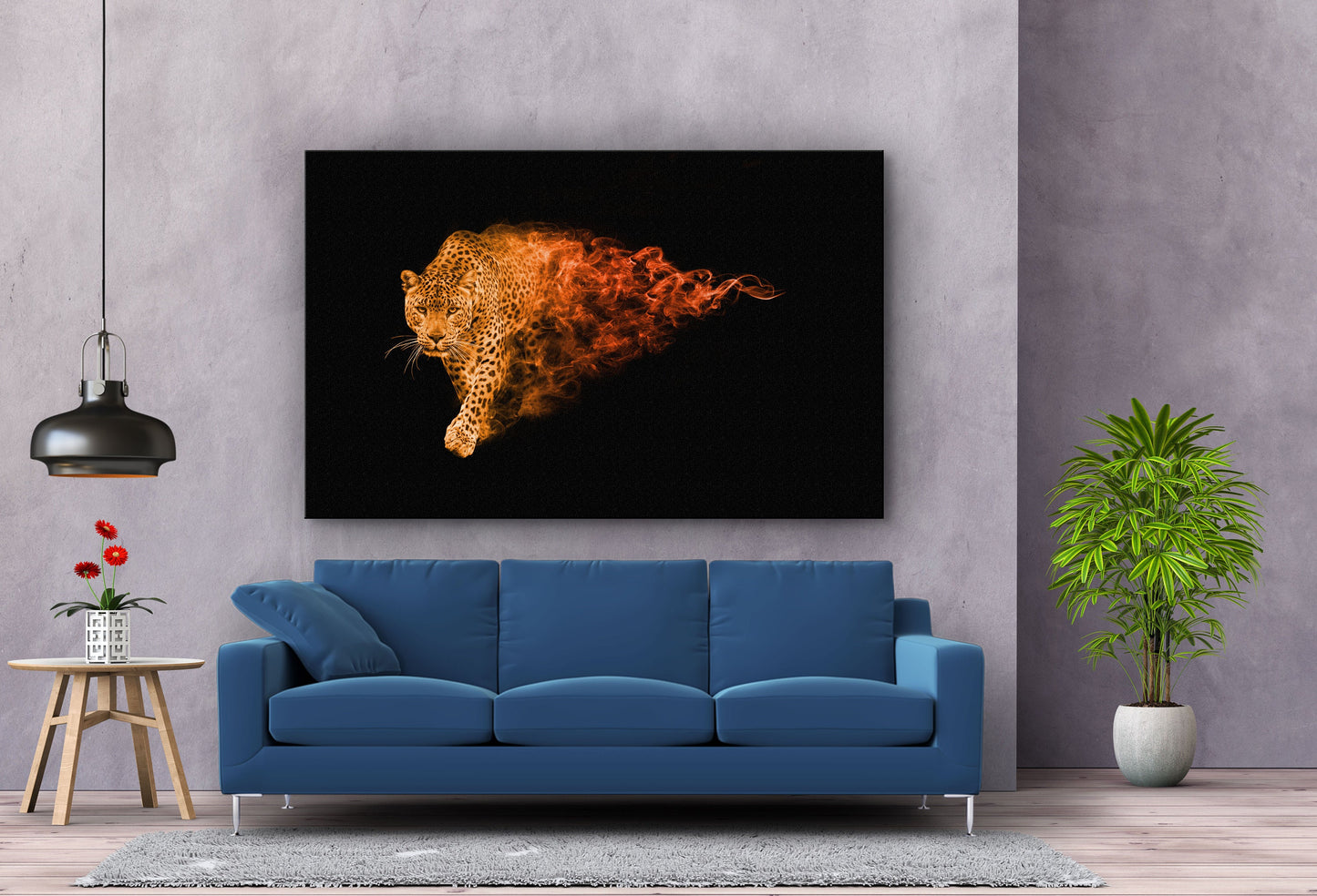 Jaguar Abstract, Large Glass Wall Art