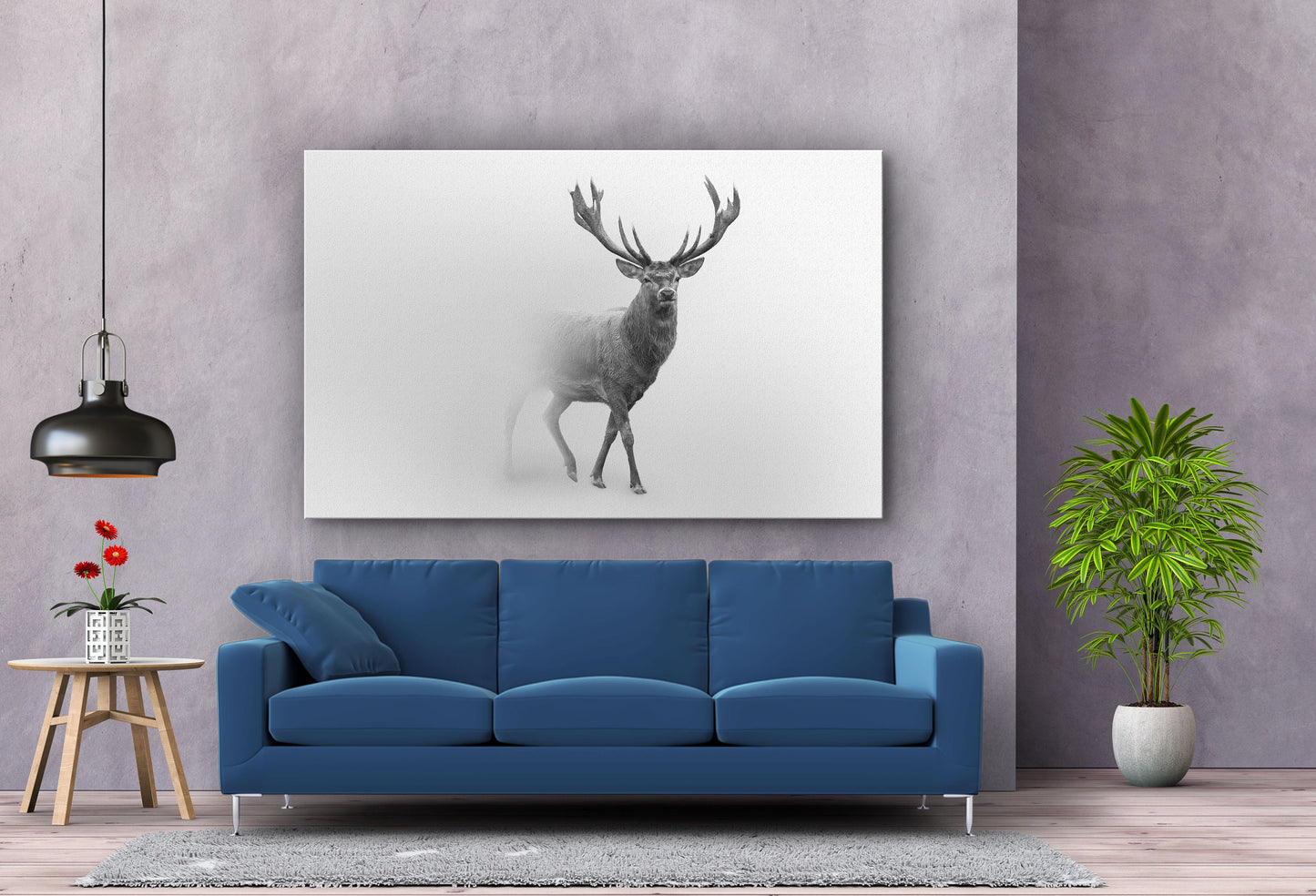 Deer, Large Glass Wall Art
