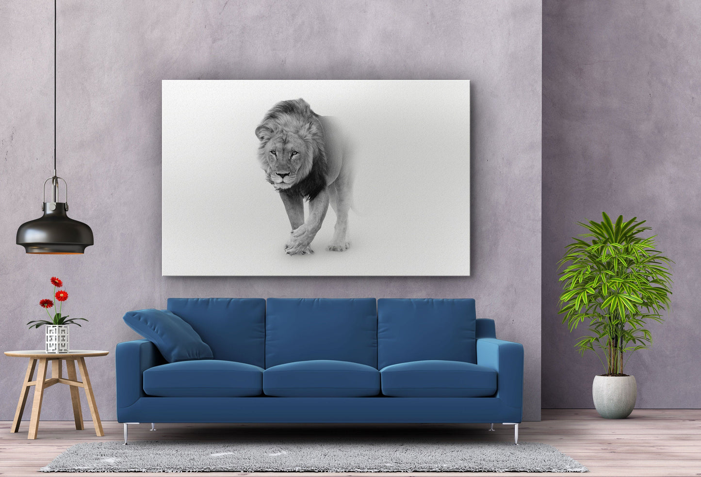Lion, Large Glass Wall Art