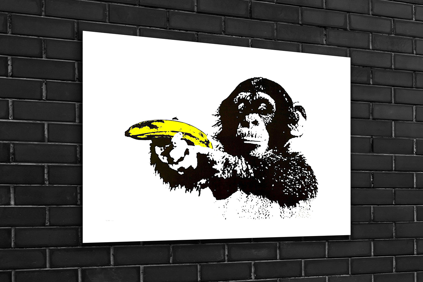 Banana Gun, Large Glass Wall Art