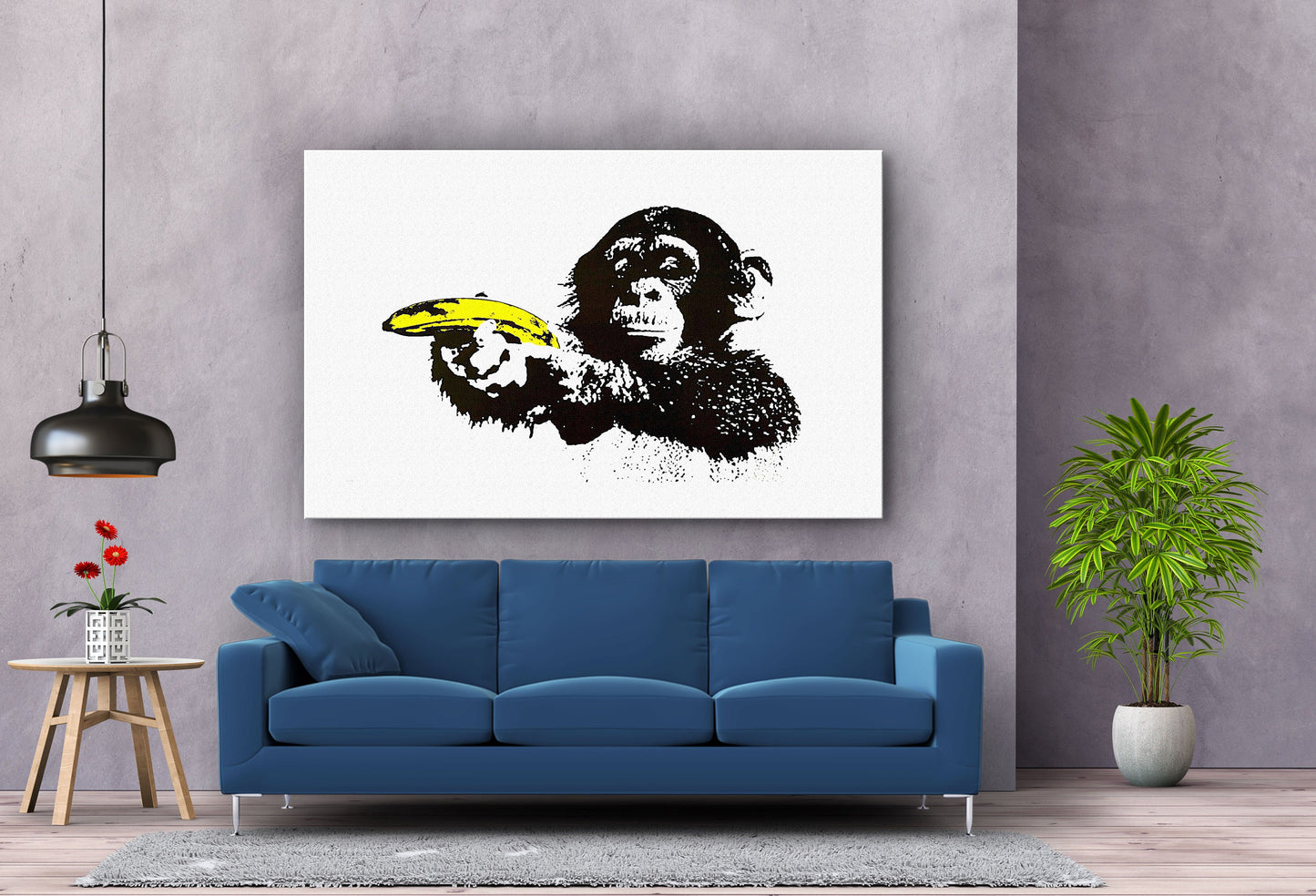 Banana Gun, Large Glass Wall Art