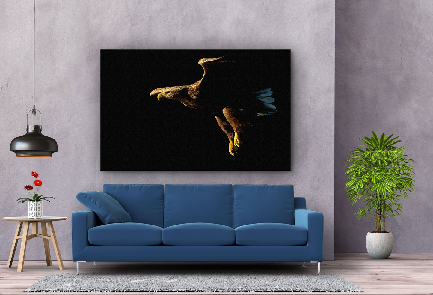 Flying Eagle, Large Glass Wall Art