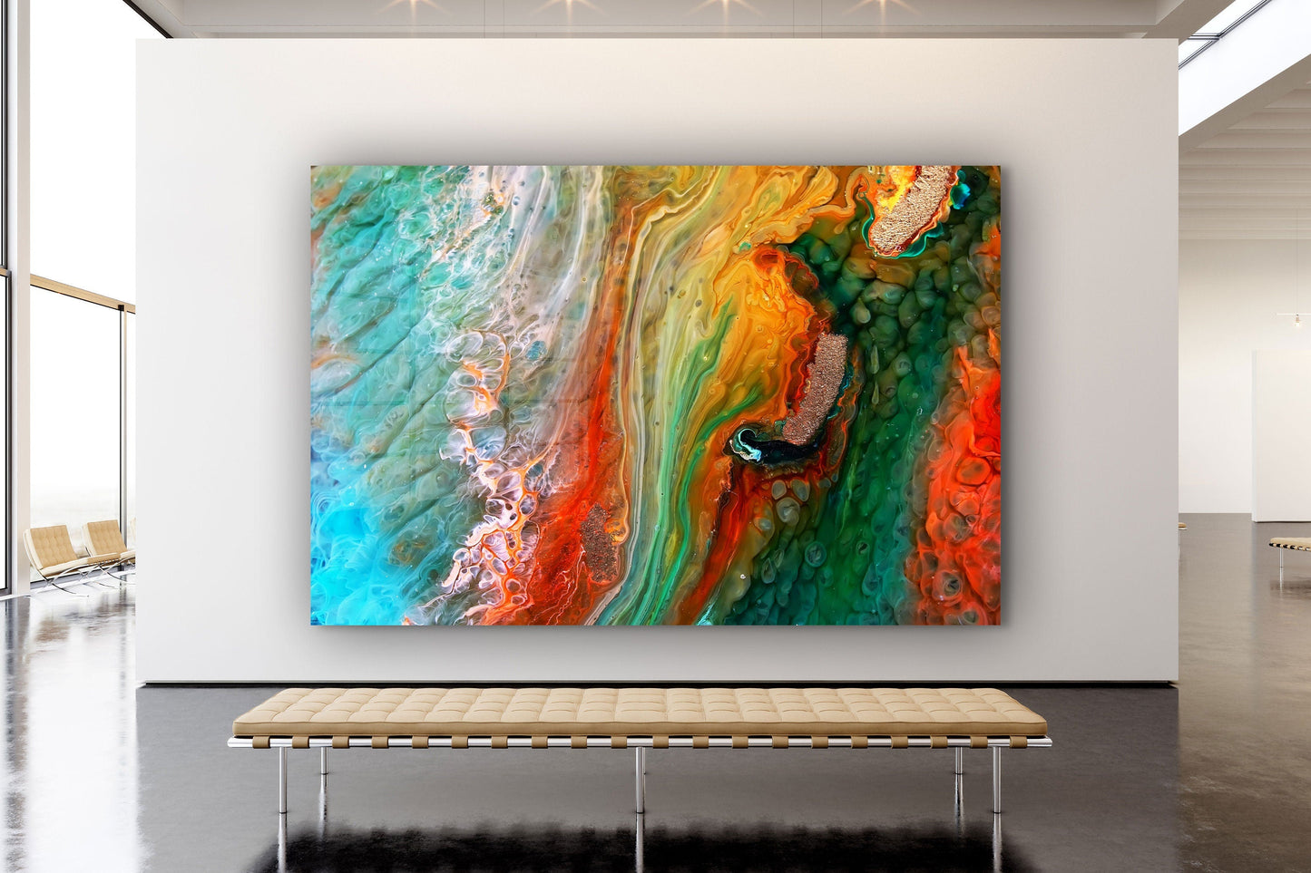 Deep Abstract, Large Glass Wall Art