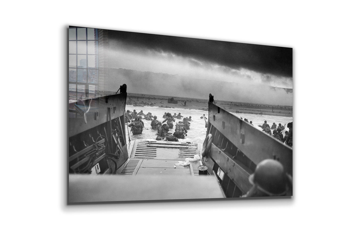 Normandy Landings, Large Glass Wall Art