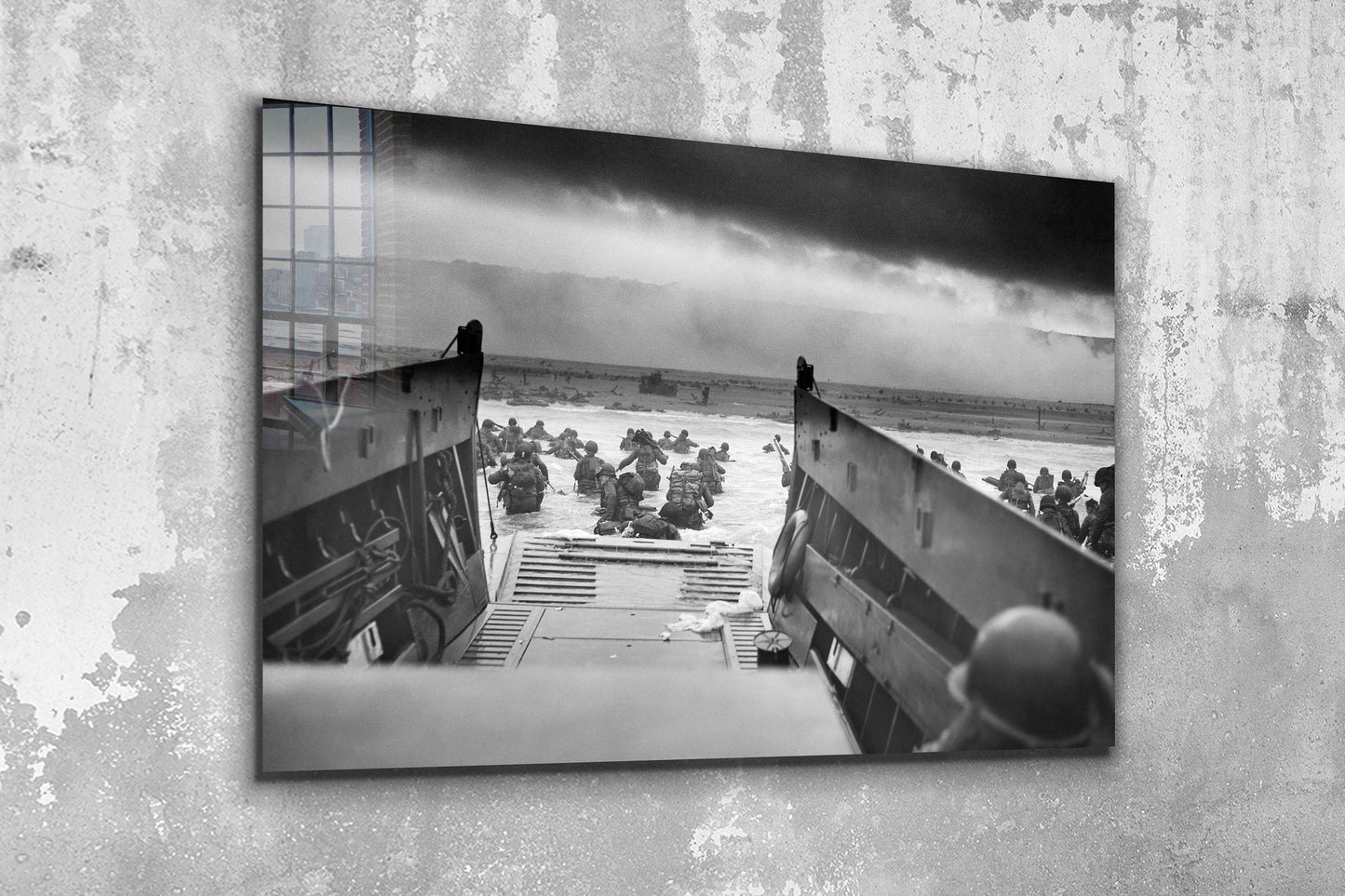 Normandy Landings, Large Glass Wall Art