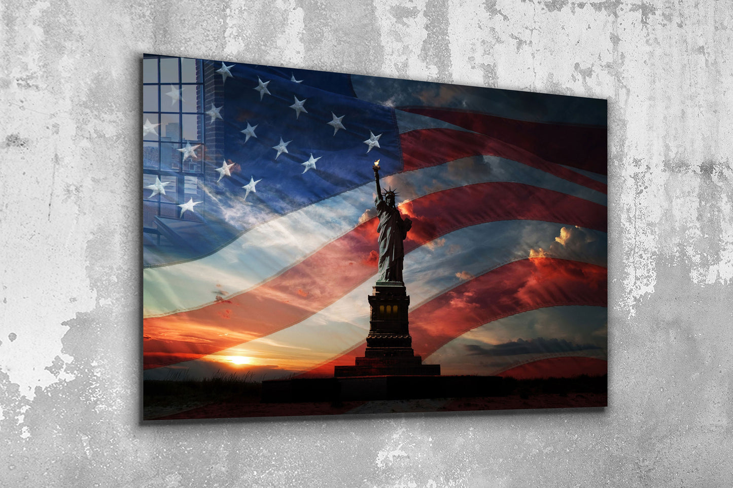 American Symbols, Large Glass Wall Art