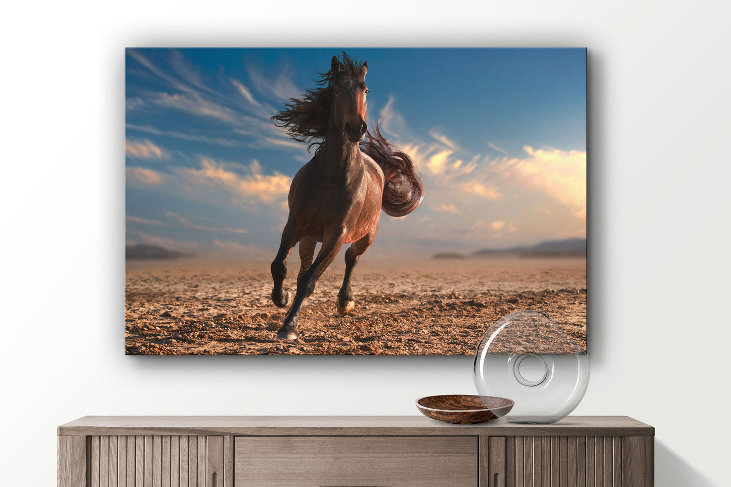 Beautiful Horse, Large Glass Wall Art