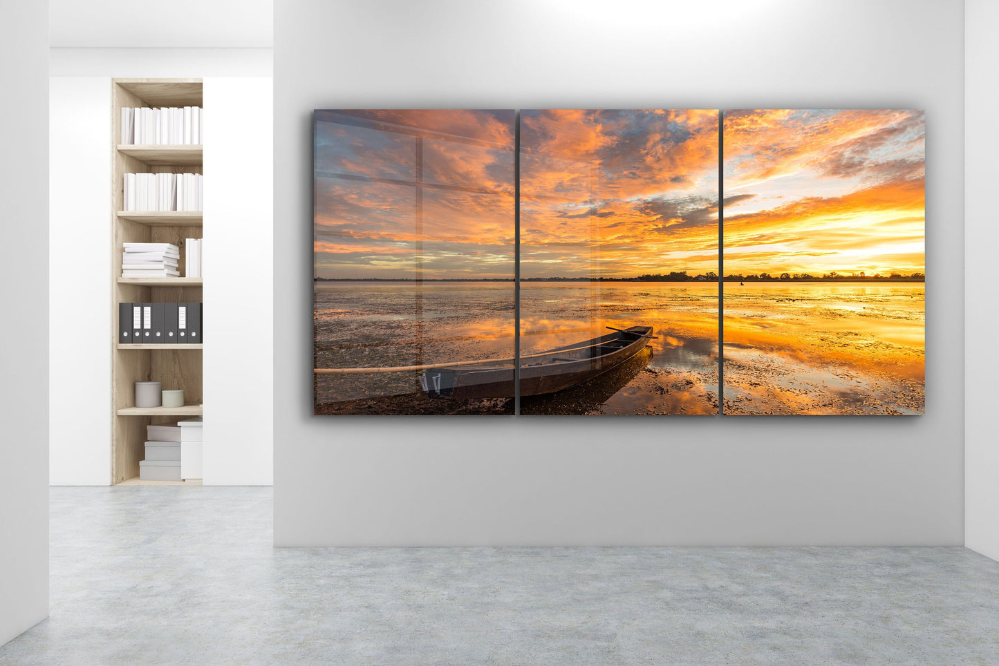 Sunset Beach, Large Glass Wall Art