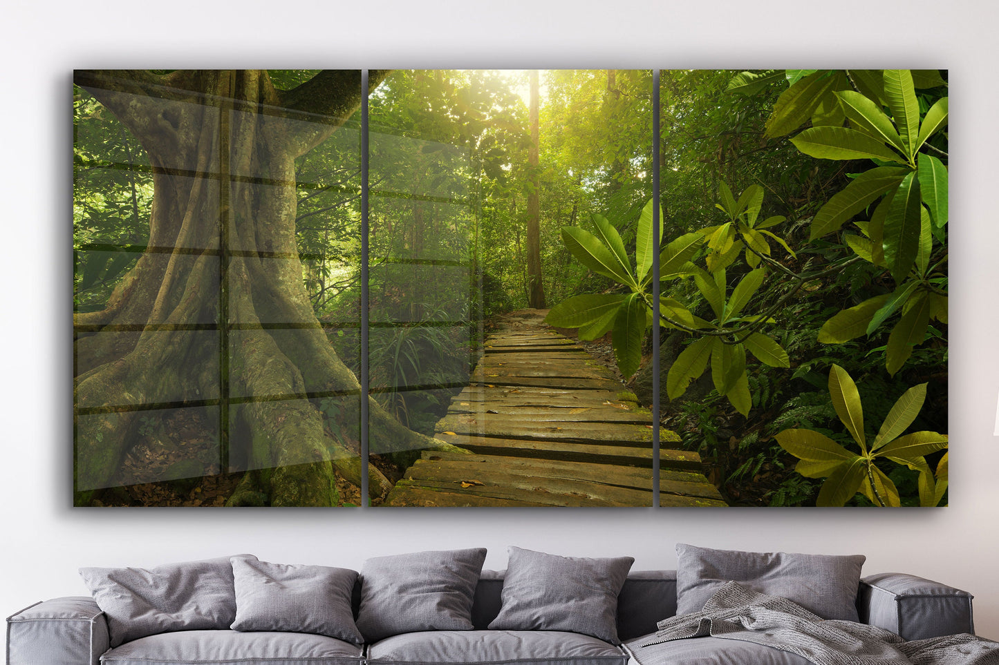 Path in the Forest, Extra Large Glass Wall Art