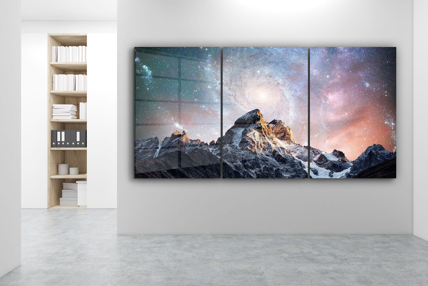 Galaxy Mountain, Extra Large Glass Wall Art