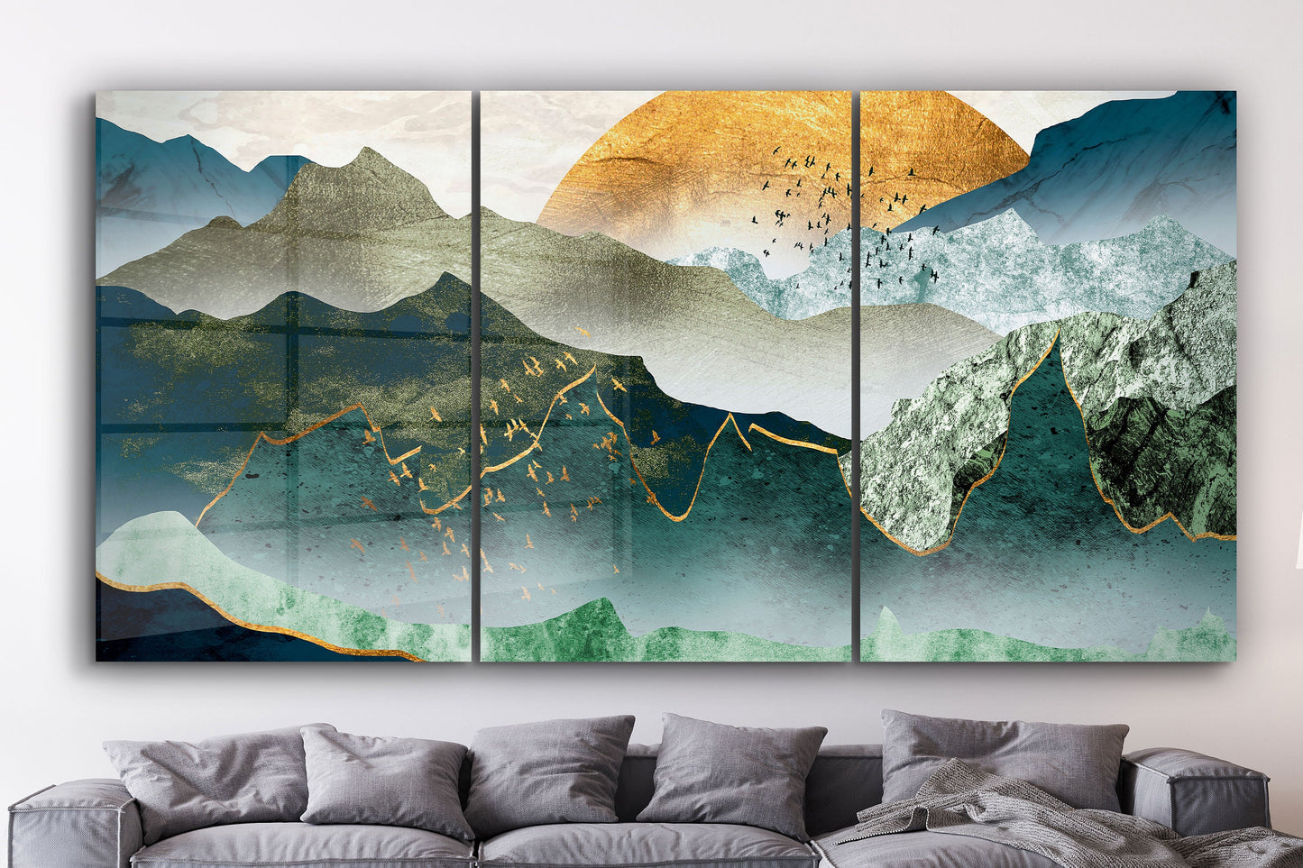 Asian Painting, Large Glass Wall Art