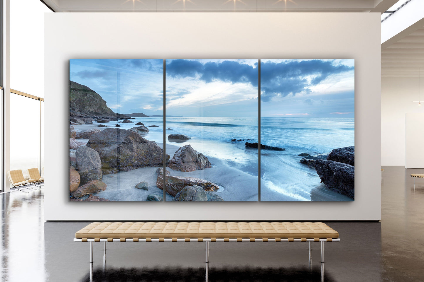 Beach, beach prints Large Glass Wall Art