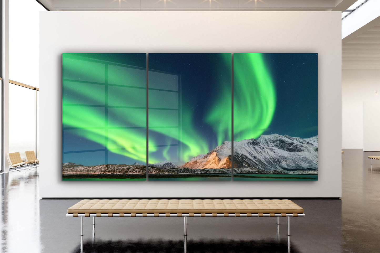 Northern Lights, Large Glass Wall Art