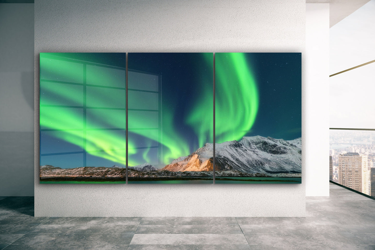 Northern Lights, Large Glass Wall Art