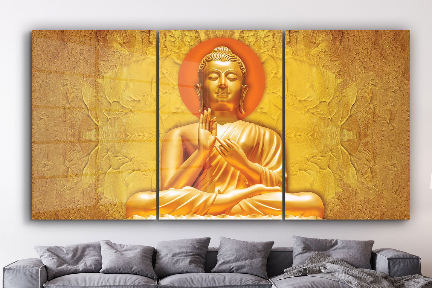 Buddha, Extra Large Glass Wall Art