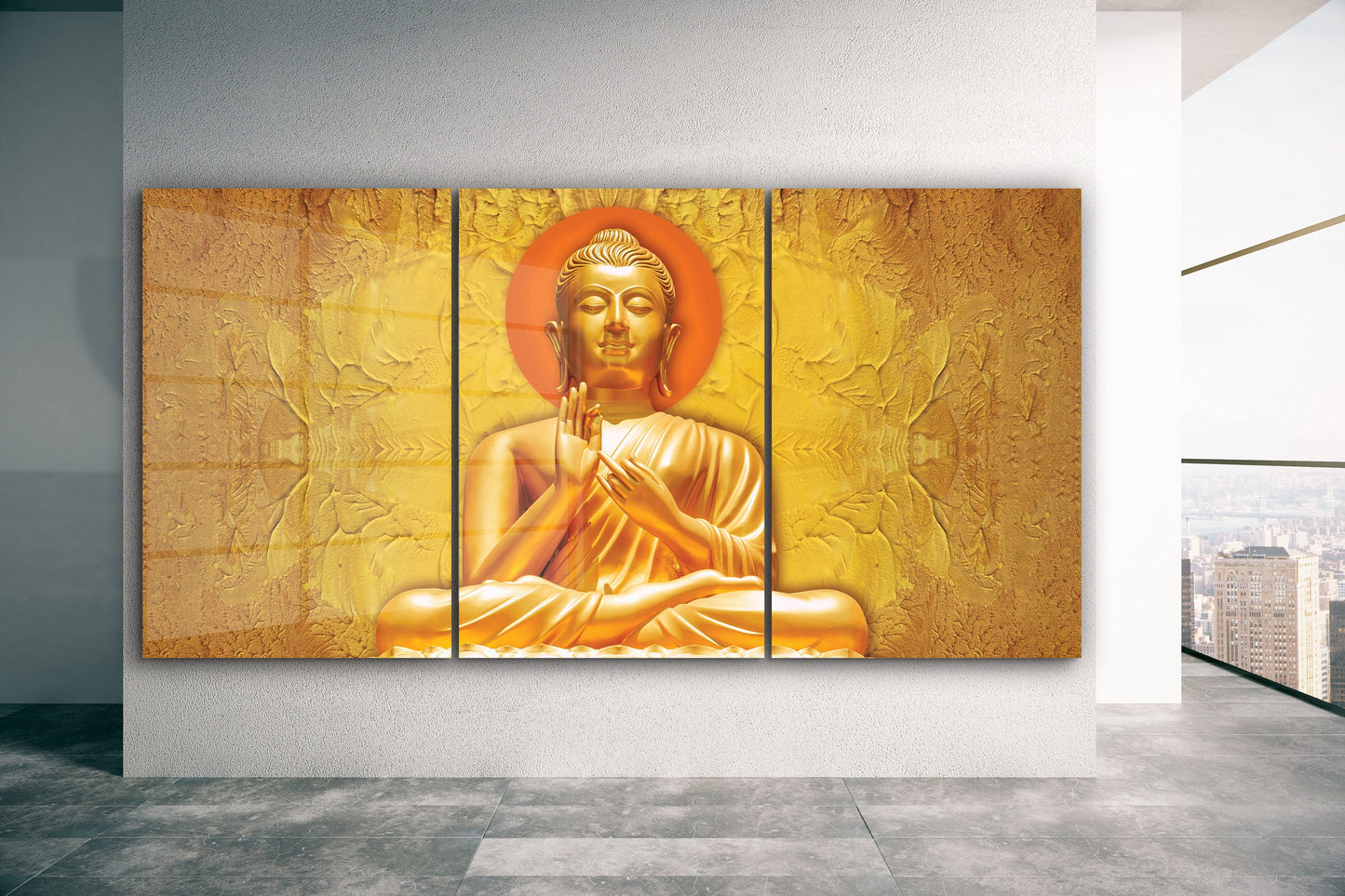 Buddha, Extra Large Glass Wall Art